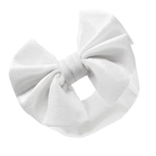 HB114-W: White Velour Headband w/Bow